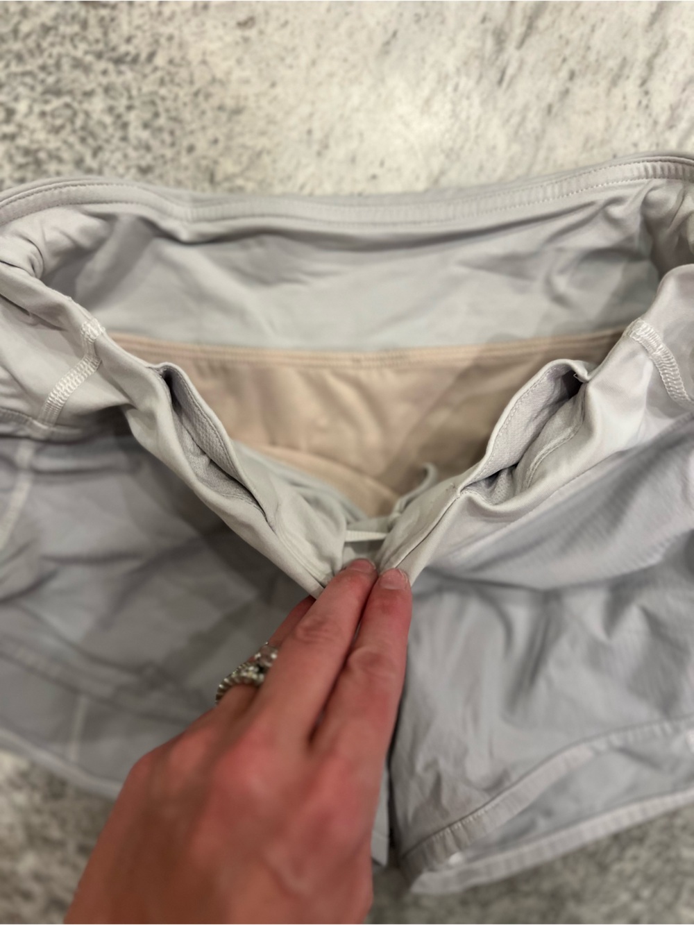 Lululemon Light Grey Athletic Speed Up Short - Picture 2 of 7